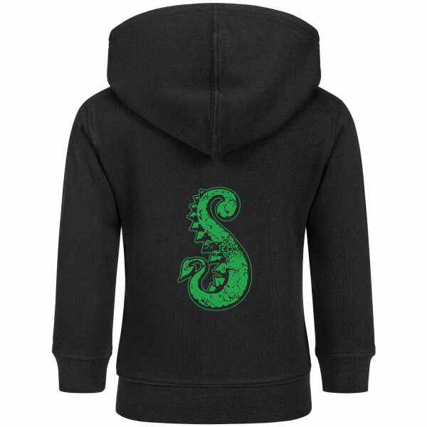 Heavysaurus (Logo) - Baby zip-hoody, black, green, 80/86