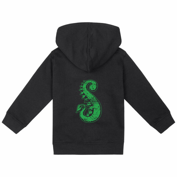 Heavysaurus (Logo) - Baby zip-hoody, black, green, 80/86