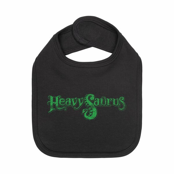 Heavysaurus (Logo) - Baby bib, black, green, one size