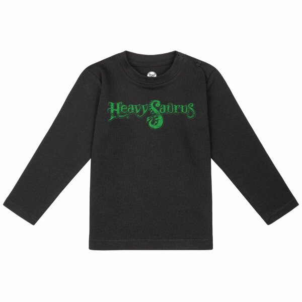 Heavysaurus (Logo) - Baby Longsleeve, schwarz, grün, 56/62