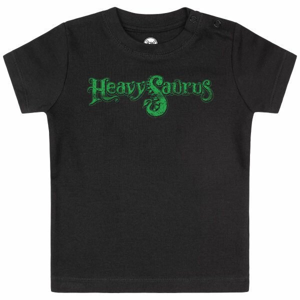 Heavysaurus (Logo) - Baby T-Shirt, schwarz, grün, 56/62