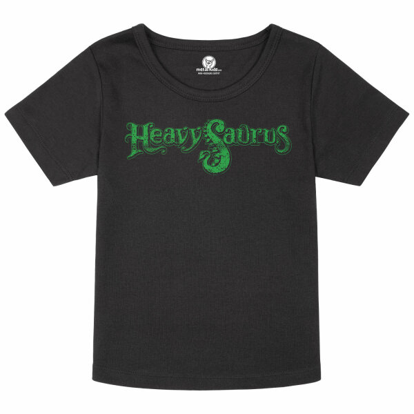 Heavysaurus (Logo) - Girly Shirt, schwarz, grün, 140