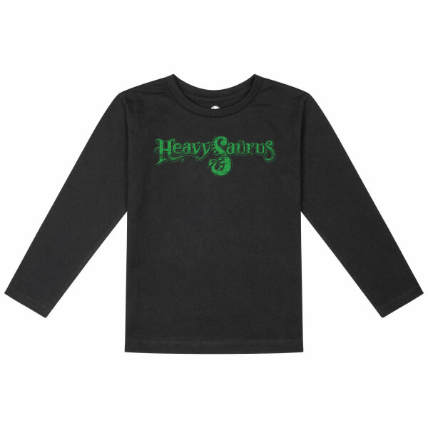 Heavysaurus (Logo) - Kinder Longsleeve, schwarz, grün, 104