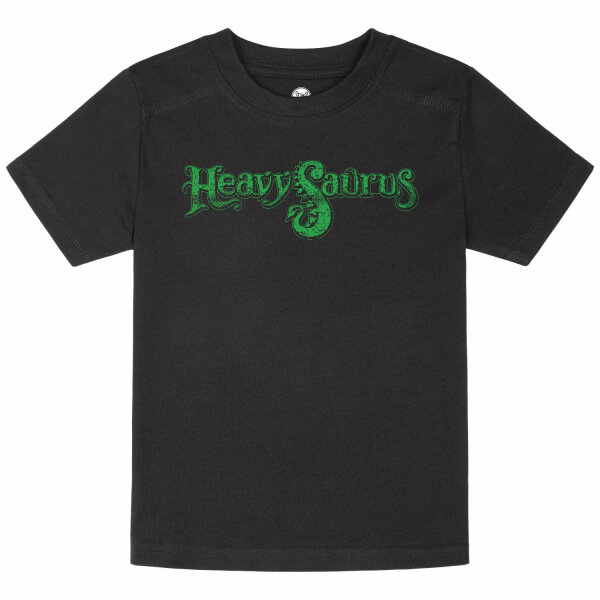 Heavysaurus (Logo) - Kinder T-Shirt, schwarz, grün, 104