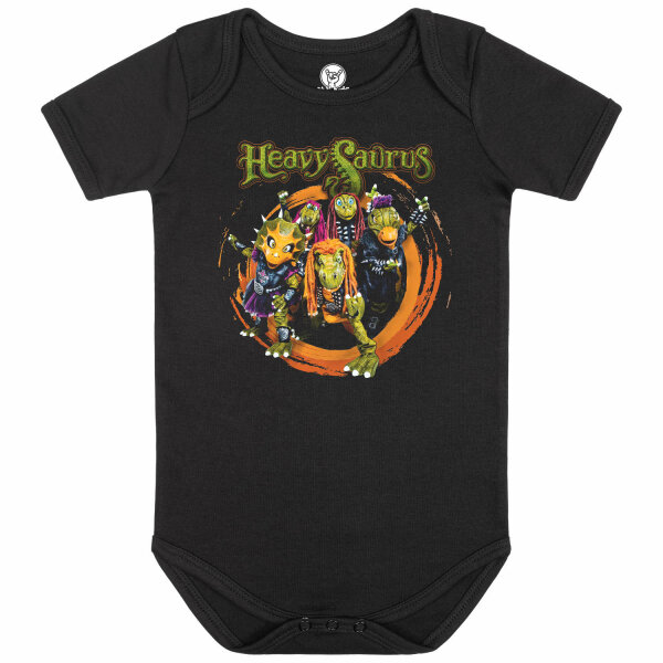 Heavysaurus (Rock n Rarr) - Baby bodysuit, black, multicolour, 68/74