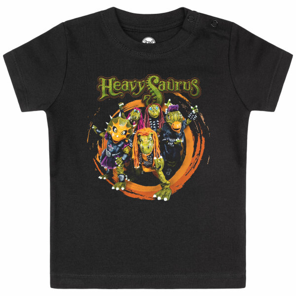 Heavysaurus (Rock n Rarr) - Baby T-Shirt, schwarz, mehrfarbig, 80/86