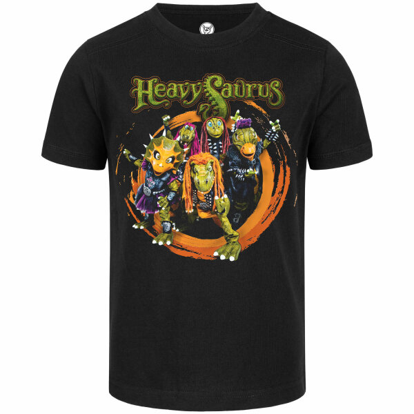 Heavysaurus (Rock n Rarr) - Kinder T-Shirt, schwarz, mehrfarbig, 128