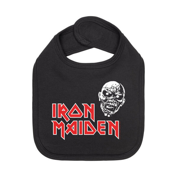 Iron Maiden (Piece of Mind) - Baby Lätzchen, schwarz, rot/weiß, one size