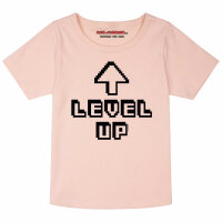 Level Up - Girly Shirt, hellrosa, schwarz, 104