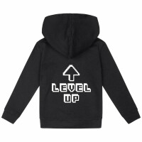 Level Up - Kinder Kapuzenjacke, schwarz, weiß, 104