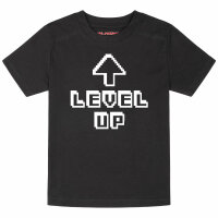 Level Up - Kinder T-Shirt, schwarz, weiß, 104