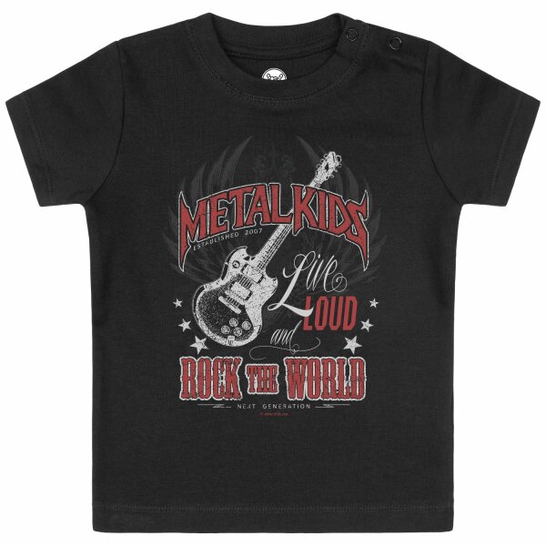 Live Loud - Baby T-Shirt, schwarz, mehrfarbig, 56/62