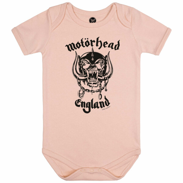 Motörhead (England: Stencil) - Baby bodysuit, pale pink, black, 56/62