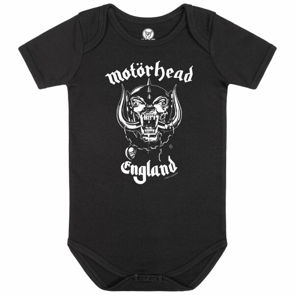Motörhead (England: Stencil) - Baby Body - schwarz - weiß - 68/74