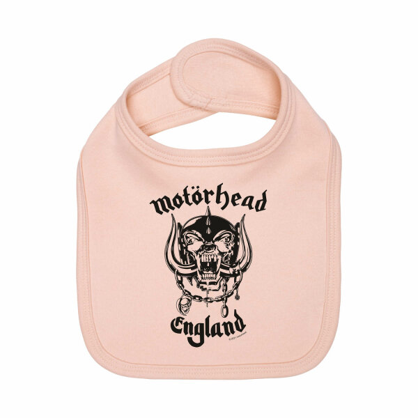 Motörhead (England: Stencil) - Baby bib, pale pink, black, one size