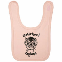 Motörhead (England: Stencil) - Baby bib, pale pink, black, one size