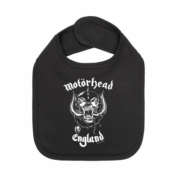 Motörhead (England: Stencil) - Baby bib, black, white, one size