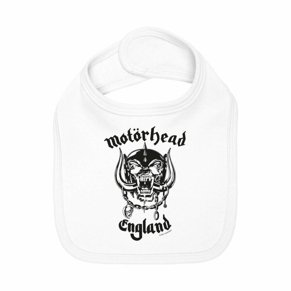 Motörhead (England: Stencil) - Baby Lätzchen, weiß, schwarz, one size