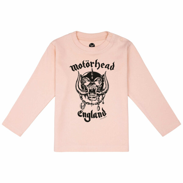 Motörhead (England: Stencil) - Baby Longsleeve, hellrosa, schwarz, 56/62