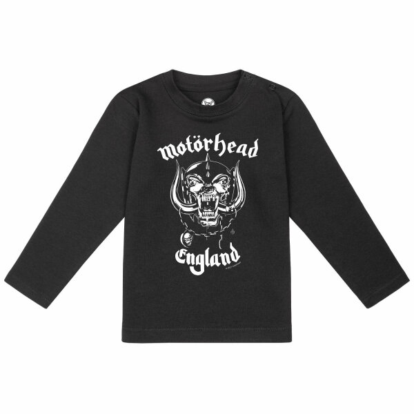Motörhead (England: Stencil) - Baby Longsleeve, schwarz, weiß, 56/62
