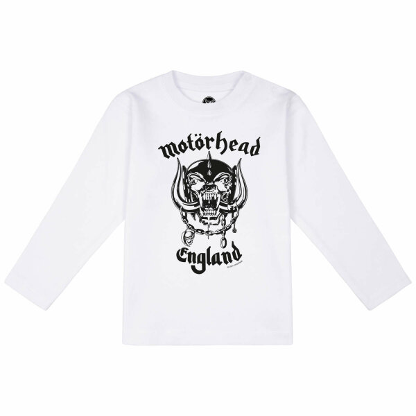 Motörhead (England: Stencil) - Baby Longsleeve, weiß, schwarz, 80/86
