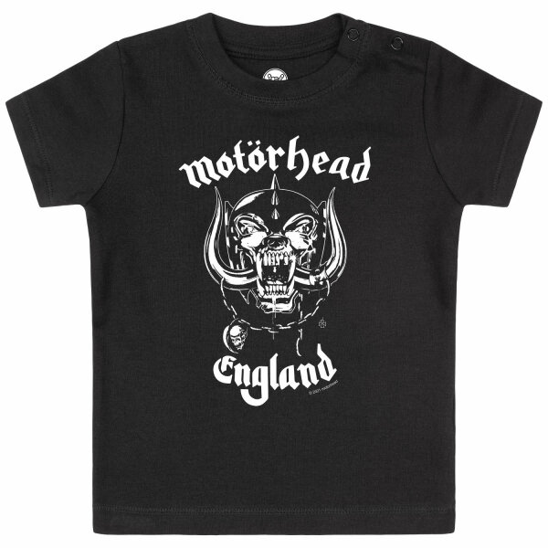 Motörhead (England: Stencil) - Baby T-Shirt, schwarz, weiß, 68/74