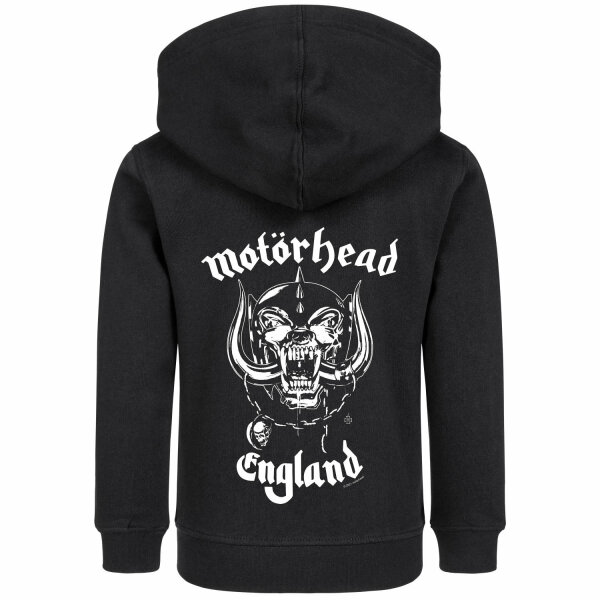 Motörhead (England: Stencil) - Kinder Kapuzenjacke, schwarz, weiß, 140