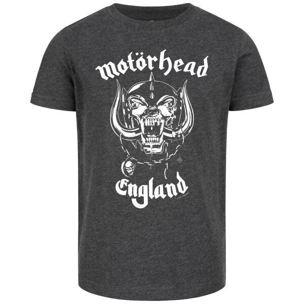 Motörhead (England: Stencil) - Kinder T-Shirt, charcoal, weiß, 128