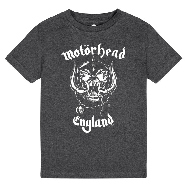 Motörhead (England: Stencil) - Kinder T-Shirt, charcoal, weiß, 128