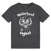 Motörhead (England: Stencil) - Kinder T-Shirt, charcoal, weiß, 128