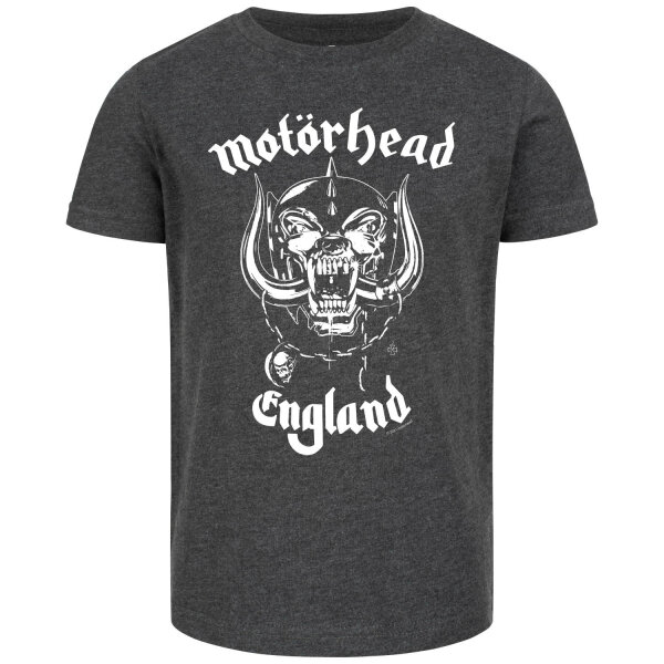 Motörhead (England: Stencil) - Kinder T-Shirt, charcoal, weiß, 140
