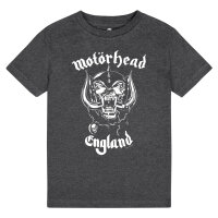 Motörhead (England: Stencil) - Kinder T-Shirt, charcoal, weiß, 140