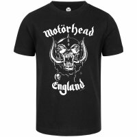 Motörhead (England: Stencil) - Kinder T-Shirt, schwarz, weiß, 140