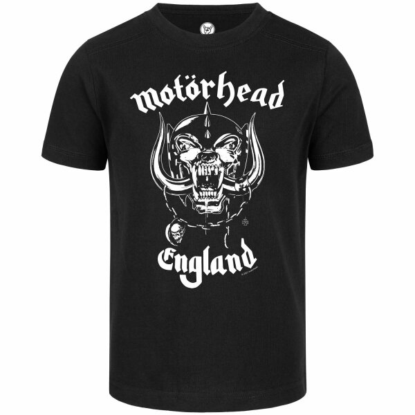 Motörhead (England: Stencil) - Kinder T-Shirt, schwarz, weiß, 92