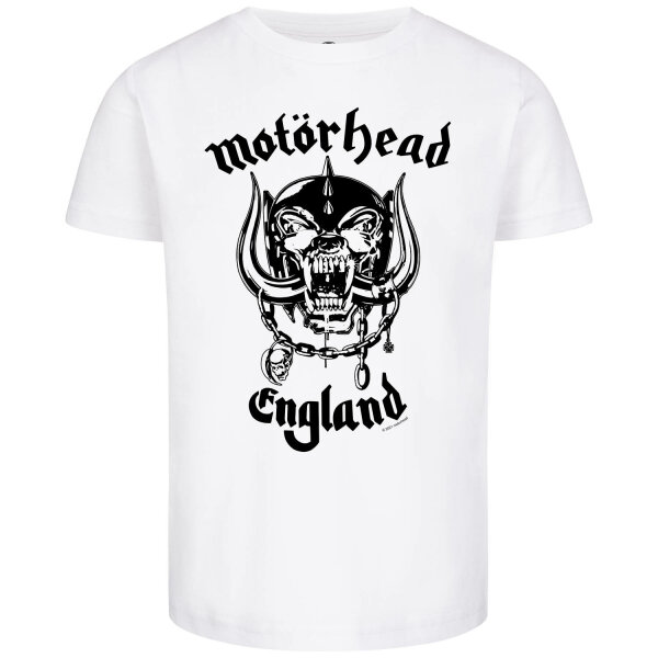 Motörhead (England: Stencil) - Kinder T-Shirt, weiß, schwarz, 128