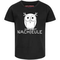 Nachteule - Girly Shirt, schwarz, weiß, 104