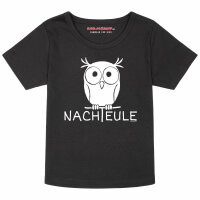 Nachteule - Girly Shirt, schwarz, weiß, 104