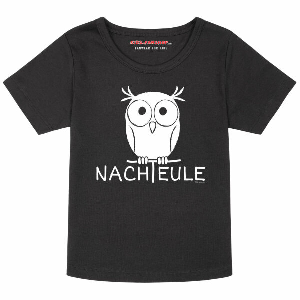 Nachteule - Girly shirt, black, white, 116