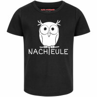 Nachteule - Girly Shirt, schwarz, weiß, 164