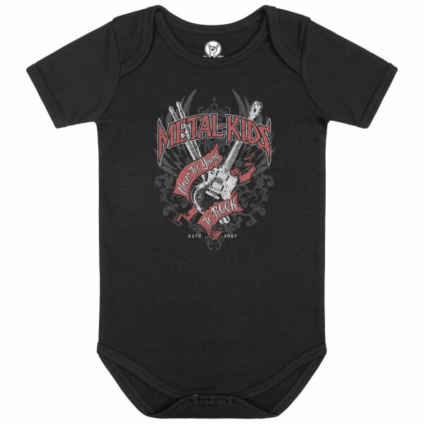 Never too young to rock - Baby bodysuit - black - multicolour - 68/74