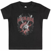 Never too young to rock - Baby T-Shirt - schwarz -...