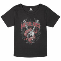 Never too young to rock - Girly Shirt - schwarz - mehrfarbig - 128