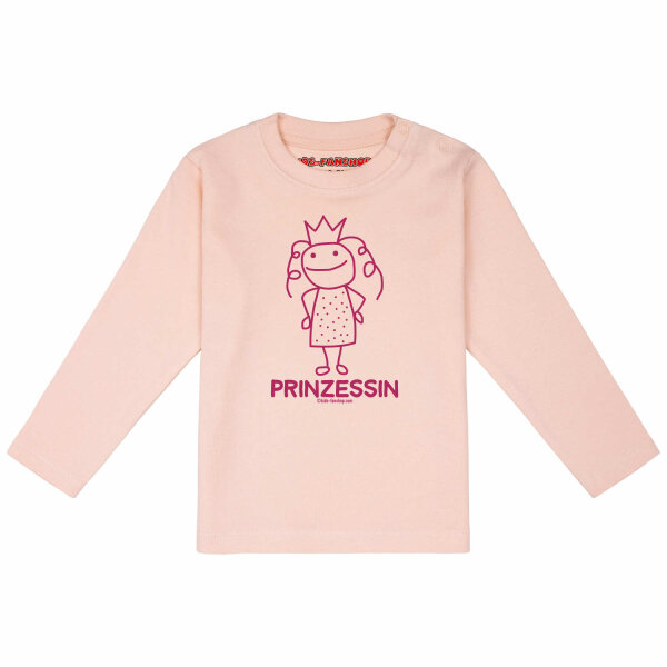Prinzessin - Baby Longsleeve, hellrosa, pink, 56/62