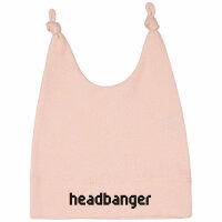 headbanger - Baby cap, pale pink, black, one size