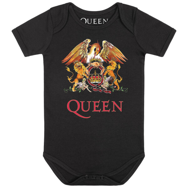 Queen (Crest) - Baby bodysuit, black, multicolour, 56/62