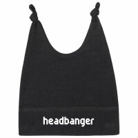 headbanger - Baby Mützchen, schwarz, weiß, one size