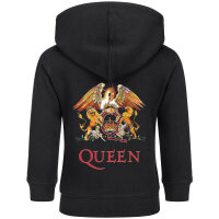 Queen (Crest) - Baby zip-hoody, black, multicolour, 56/62