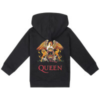 Queen (Crest) - Baby Kapuzenjacke, schwarz, mehrfarbig, 56/62
