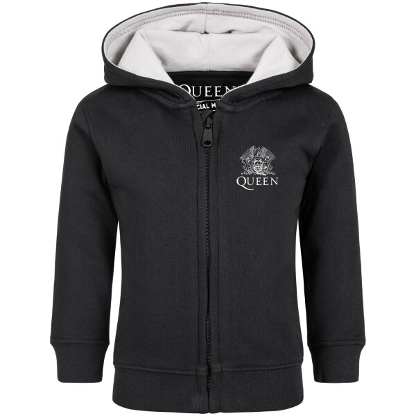 Queen (Crest) - Baby zip-hoody, black, multicolour, 80/86