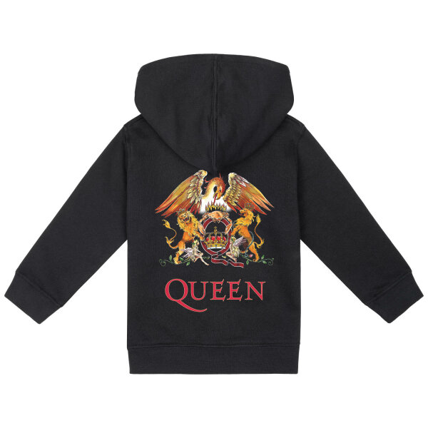 Queen (Crest) - Baby Kapuzenjacke, schwarz, mehrfarbig, 80/86